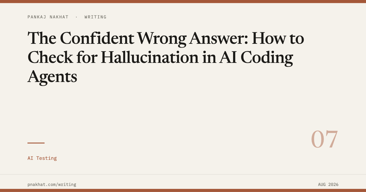 The Confident Wrong Answer: How to Check for Hallucination in AI Coding Agents